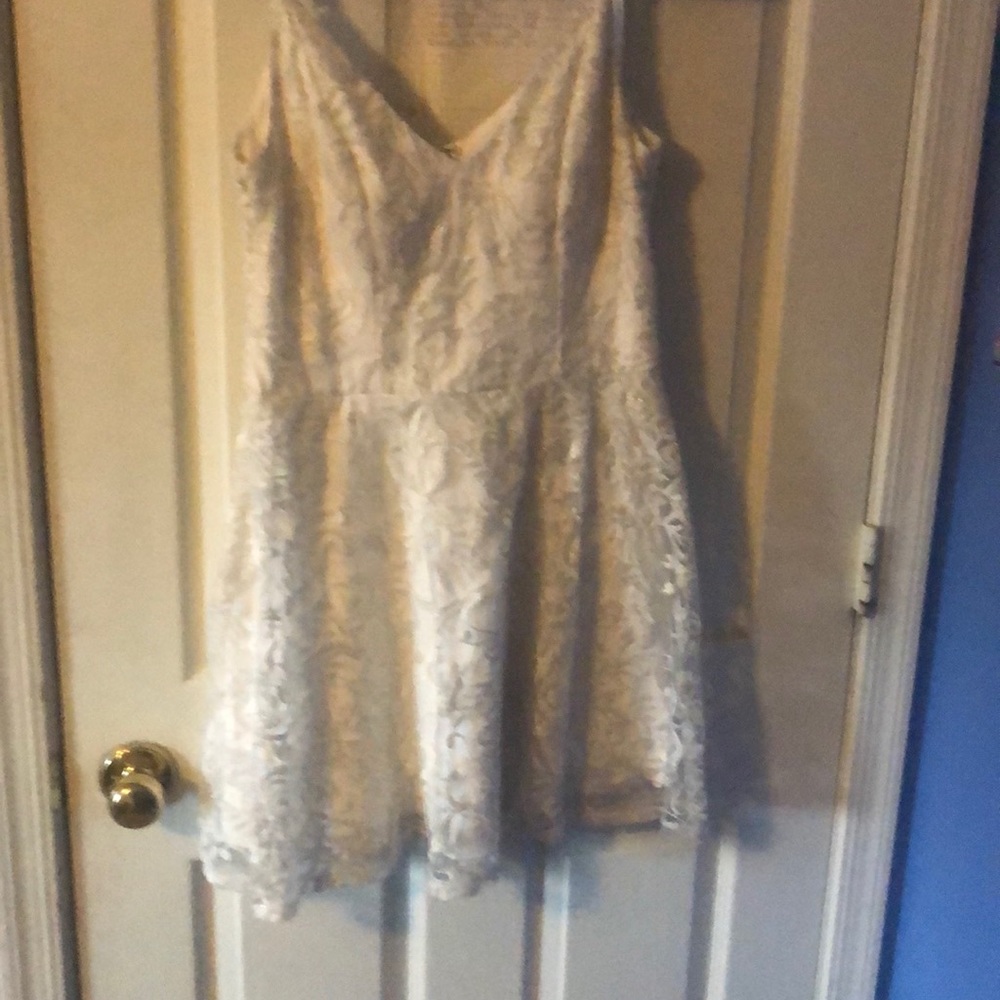 Short sparkly white dress